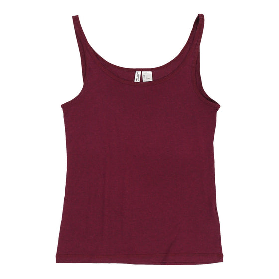 H&M Womens Top - Small Cotton Burgundy top H&M   