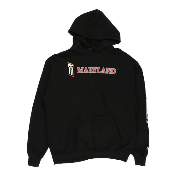 Maryland Champion Hoodie - Large Black Cotton Blend hoodie Champion   