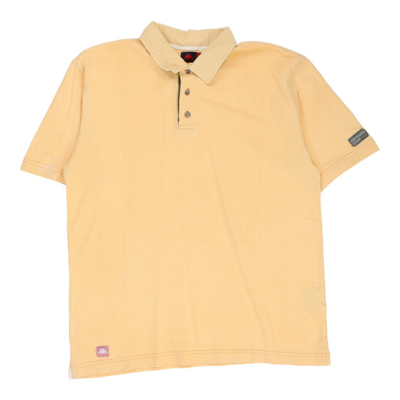 Kappa Polo Shirt - Large Yellow Cotton polo shirt Kappa   
