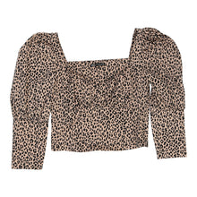  Zara Animal Print Crop Top - Medium Beige Polyester crop top Zara   