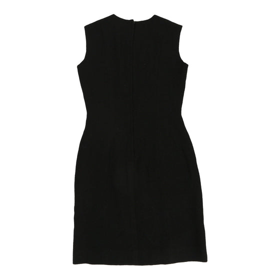 Adele Martin Midi Sheath Dress - Medium Black Cotton sheath dress Adele Martin   