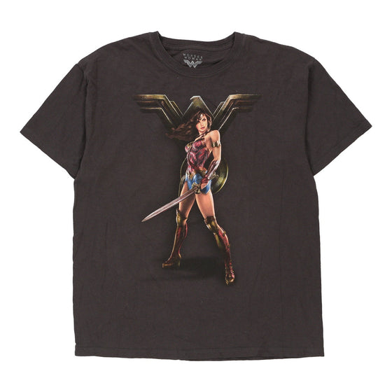 Wonder Woman Unbranded Graphic T-Shirt - Large Grey Cotton t-shirt Unbranded   