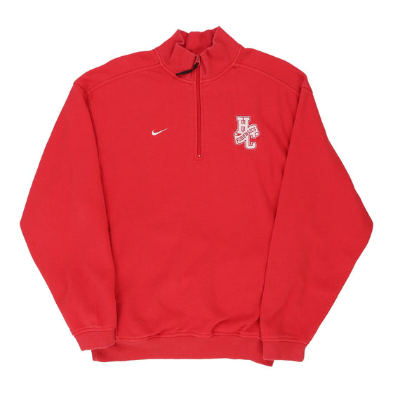 HC Forensics Nike College 1/4 Zip - Small Red Cotton 1/4 zip Nike   