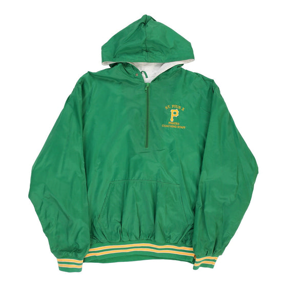 Vintage Pirates Coaching Staff Rennoc Baseball Jacket - XL Green Nylon baseball jacket Rennoc   