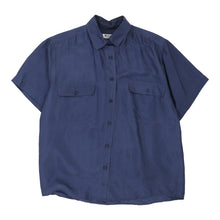  Milano Short Sleeve Shirt - Large Blue Silk short sleeve shirt Milano   