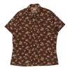 Unbranded Patterned Shirt - Medium Brown Polyester Blend patterned shirt Unbranded   