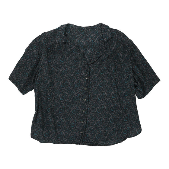 Unbranded Patterned Shirt - XL Navy Viscose Blend patterned shirt Unbranded   