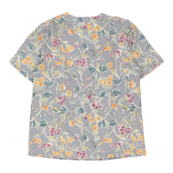 Madame Claire Floral Patterned Shirt - Medium Grey Polyester patterned shirt Madame Claire   
