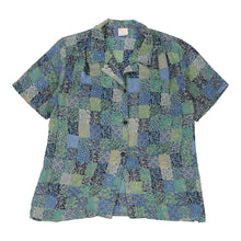  Madame Claire Patterned Shirt - Medium Blue Polyester patterned shirt Madame Claire   