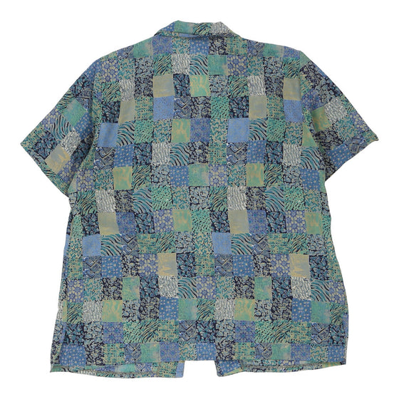 Madame Claire Patterned Shirt - Medium Blue Polyester patterned shirt Madame Claire   