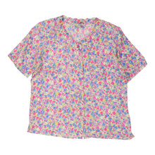  Unbranded Floral Patterned Shirt - Medium Pink Silk patterned shirt Unbranded   