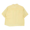 Unbranded Cropped Short Sleeve Shirt - Medium Yellow Silk short sleeve shirt Unbranded   
