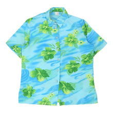  Unbranded Hawaiian Shirt - Large Blue Polyester hawaiian shirt Unbranded   