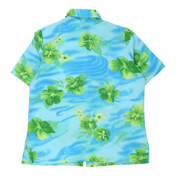 Unbranded Hawaiian Shirt - Large Blue Polyester hawaiian shirt Unbranded   