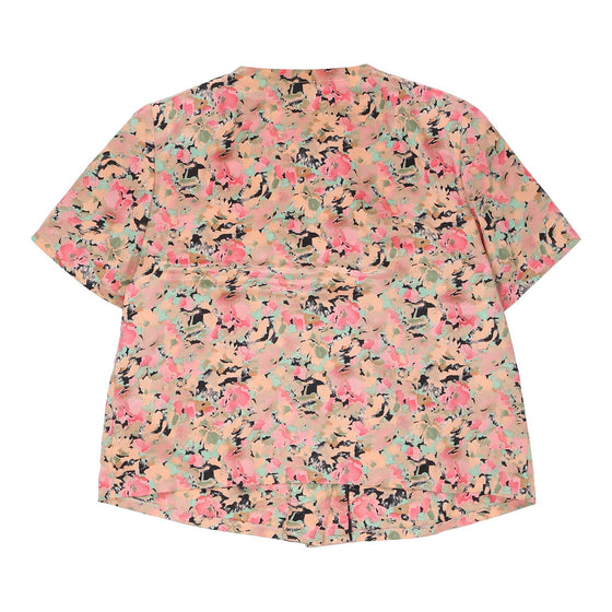 Unbranded Floral Patterned Shirt - Large Pink Viscose Blend patterned shirt Unbranded   