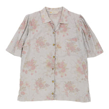  Unbranded Floral Patterned Shirt - Medium Grey Viscose Blend patterned shirt Unbranded   