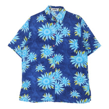  Reality Patterned Shirt - Large Blue Cotton Blend patterned shirt Reality   