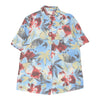 Unbranded Floral Patterned Shirt - XL Blue Cotton Blend patterned shirt Unbranded   