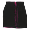 Vintage Krizia Skirt - XS UK 6 Black Acetate skirt Krizia   