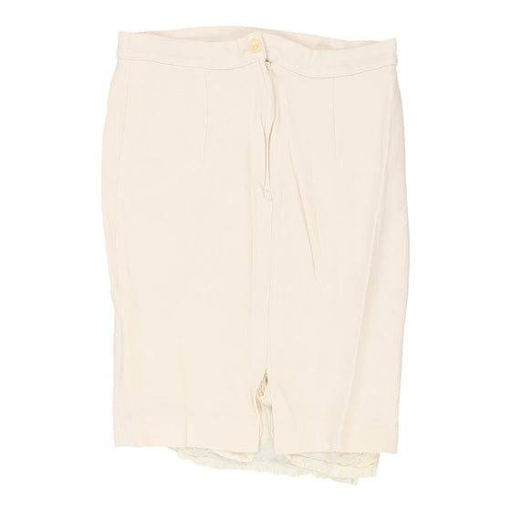 Vintage Unbranded Skirt - Small UK 8 Cream Cotton skirt Unbranded   