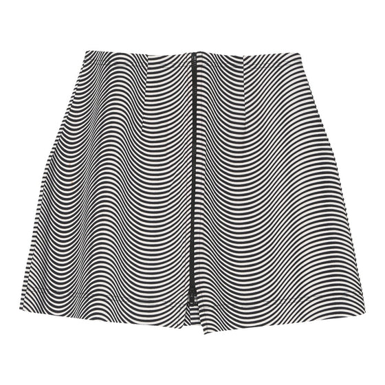 Vintage Unbranded Skirt - Small UK 8 White & Black Polyester skirt Unbranded   
