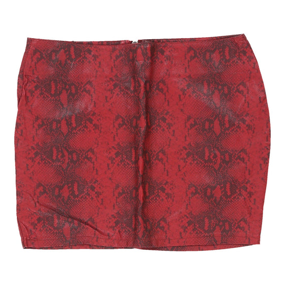 Vintage Amisu Skirt - Small UK 10 Red Leather skirt Amisu   