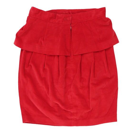 Vintage Sisley Skirt - Small UK 8 Red Cotton skirt Sisley   