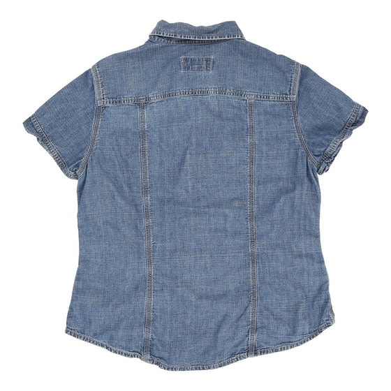Vintage Eddie Bauer Denim Shirt - Large Blue Cotton denim shirt Eddie Bauer   