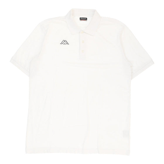 Vintage Kappa Polo Shirt - 2XL White Cotton polo shirt Kappa   