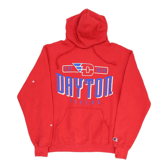 Vintage Dayton Flyers Champion Hoodie - Small Red Cotton hoodie Champion   