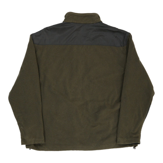 Vintage New Balance Fleece Jacket - XL Khaki Polyester fleece jacket New Balance   