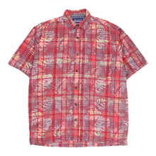  Vintage Unbranded Patterned Shirt - Medium Red Cotton patterned shirt Unbranded   