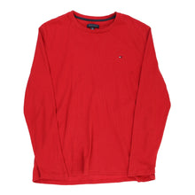  Tommy Hilfiger Long Sleeve Top - Large Red Cotton long sleeve top Tommy Hilfiger   