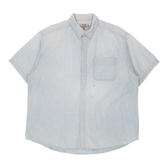 WRANGLER Mens Denim Shirt - 2XL Cotton Blue denim shirt Wrangler   