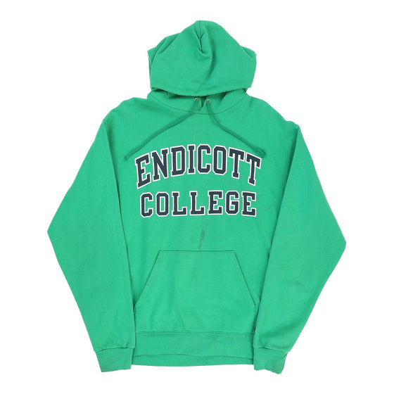 Endicott College Champion College Hoodie - Medium Green Cotton hoodie Champion   