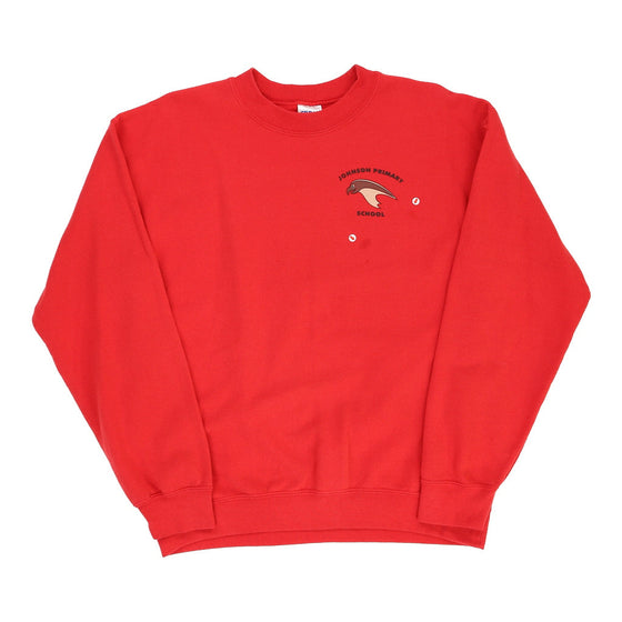 Johnson Primary School Gildan Sweatshirt - Medium Red Cotton Blend sweatshirt Gildan   