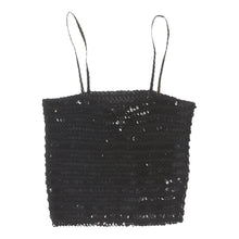  Vintage Unbranded Strap Top - Medium Black Cotton strap top Unbranded   