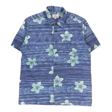  Vintage Solitude Hawaiian Shirt - Large Blue Cotton hawaiian shirt Solitude   