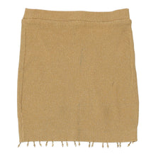  Vintage Unbranded Mini Skirt - Small Gold Cotton mini skirt Unbranded   