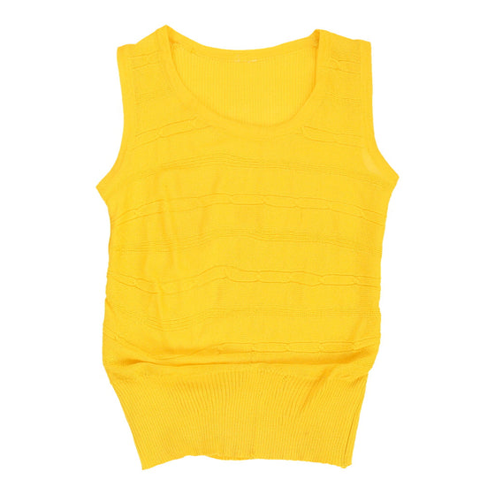 Vintage Unbranded Vest - Small Yellow Cotton vest Unbranded   