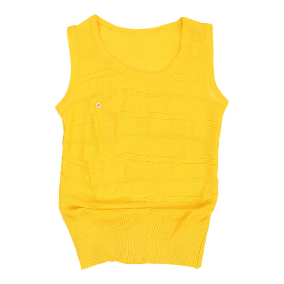 Vintage Unbranded Vest - Small Yellow Cotton vest Unbranded   