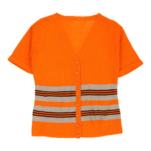  Vintage Unbranded Cardigan - Medium Orange Cotton cardigan Unbranded   