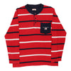 Cotton Belt Striped Long Sleeve T-Shirt - Medium Red Cotton long sleeve t-shirt Fg International   