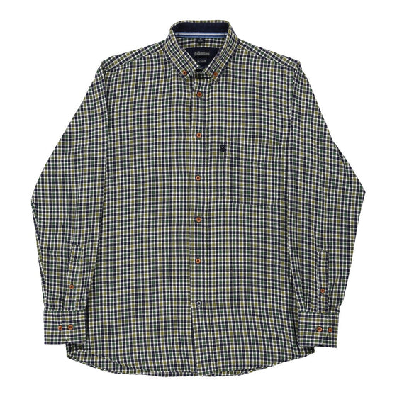 Bahamas Checked Check Shirt - Medium Green Cotton check shirt Bahamas   