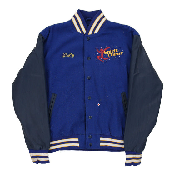 Vintage Unbranded Varsity Jacket - Medium Blue Polyester varsity jacket Unbranded   