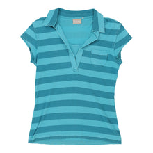  Lotto Striped Polo Shirt - Medium Blue Cotton polo shirt Lotto   