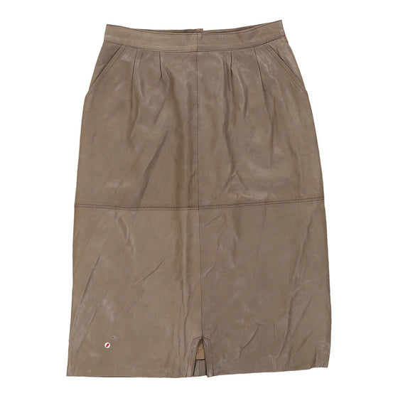 Vintage Unbranded Skirt - XS UK 6 Grey Leather skirt Unbranded   