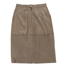  Vintage Unbranded Skirt - XS UK 6 Grey Leather skirt Unbranded   
