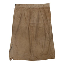  Vintage Unbranded Skirt - Medium UK 12 Beige Leather skirt Unbranded   