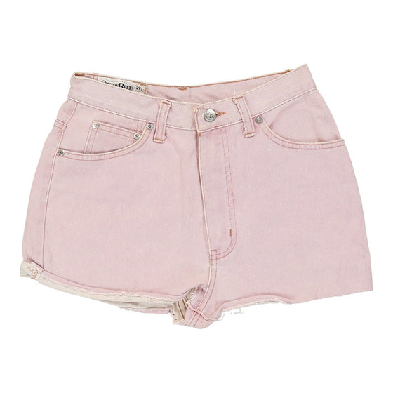 Vintage Cotton Belt High Waisted Denim Shorts - 26W UK 6 Pink Cotton denim shorts Cotton Belt   